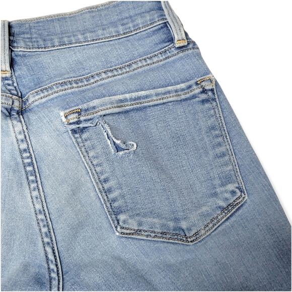 Frame Le Skinny de Jeanne Distressed Skinny Jeans Carson Light Wash Size 25 - Picture 5 of 10